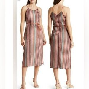 Sam Edelman Macrame Sheath Striped MIDI Dress